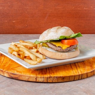 #8 Cheeseburger with Fries & Can of Soda Lunch (Lunch)
